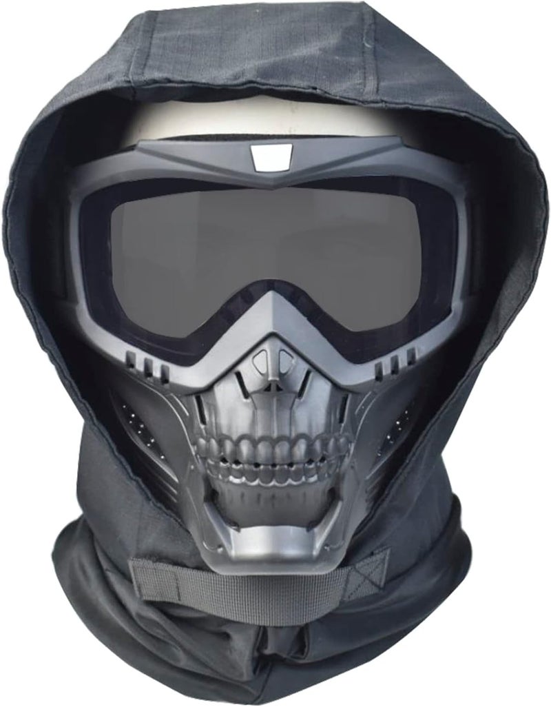 JFFCESTORE Airsoft Mask Balaclava Full Face and Detachable Anti Fog Airsoft Goggles Military Outdoor Sport CS Tactical Paintball Mask Face Eye Protection Headgear Mask - Image 1